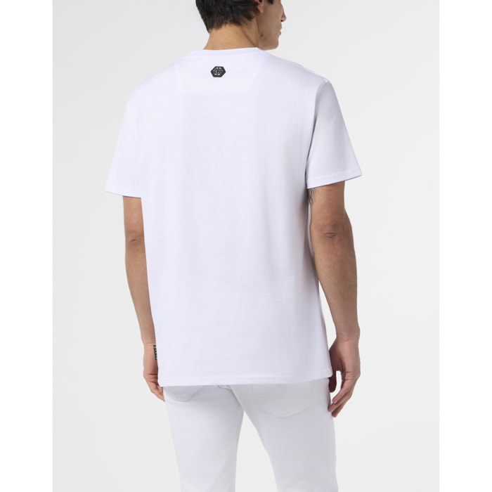PHILIPP PLEIN Round Neck T-Shirt Logo Stones