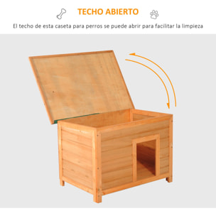 Caseta para Perro de Madera 85x58x58cm Madera y Verde