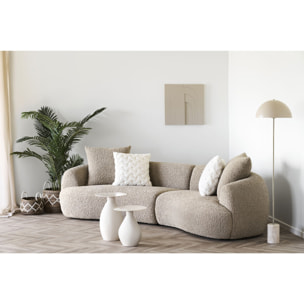 Set 2 cesti Altea in foglia di banana naturale e bianco off-white