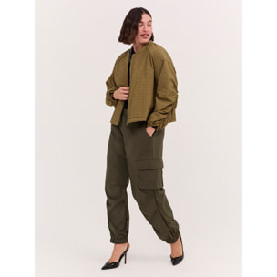 Fiorella Rubino - Pantalones cargo de nylon - Verde militare