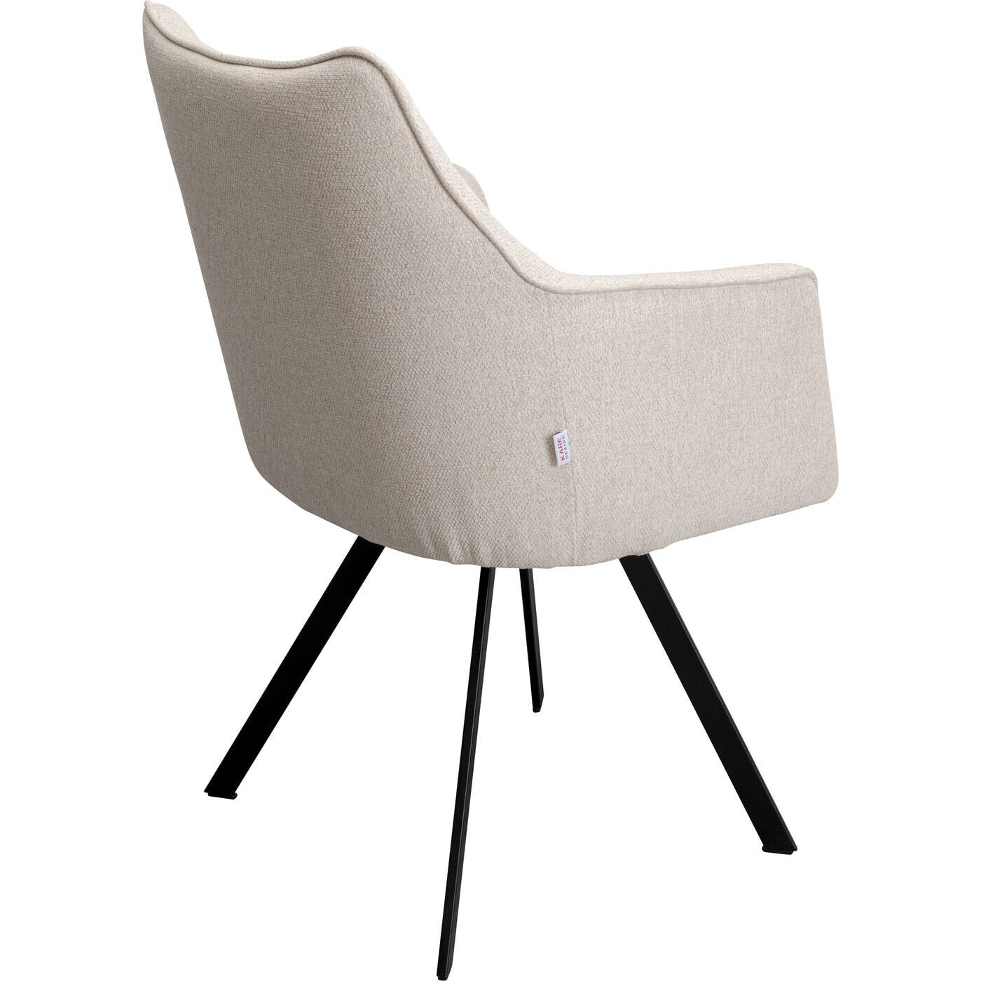 Chaise avec accoudoirs pivotante Modino crème Kare Design