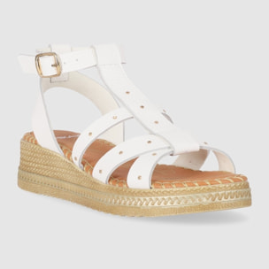 Sandalias de Piel - Blanco - Tacón: 5 cm