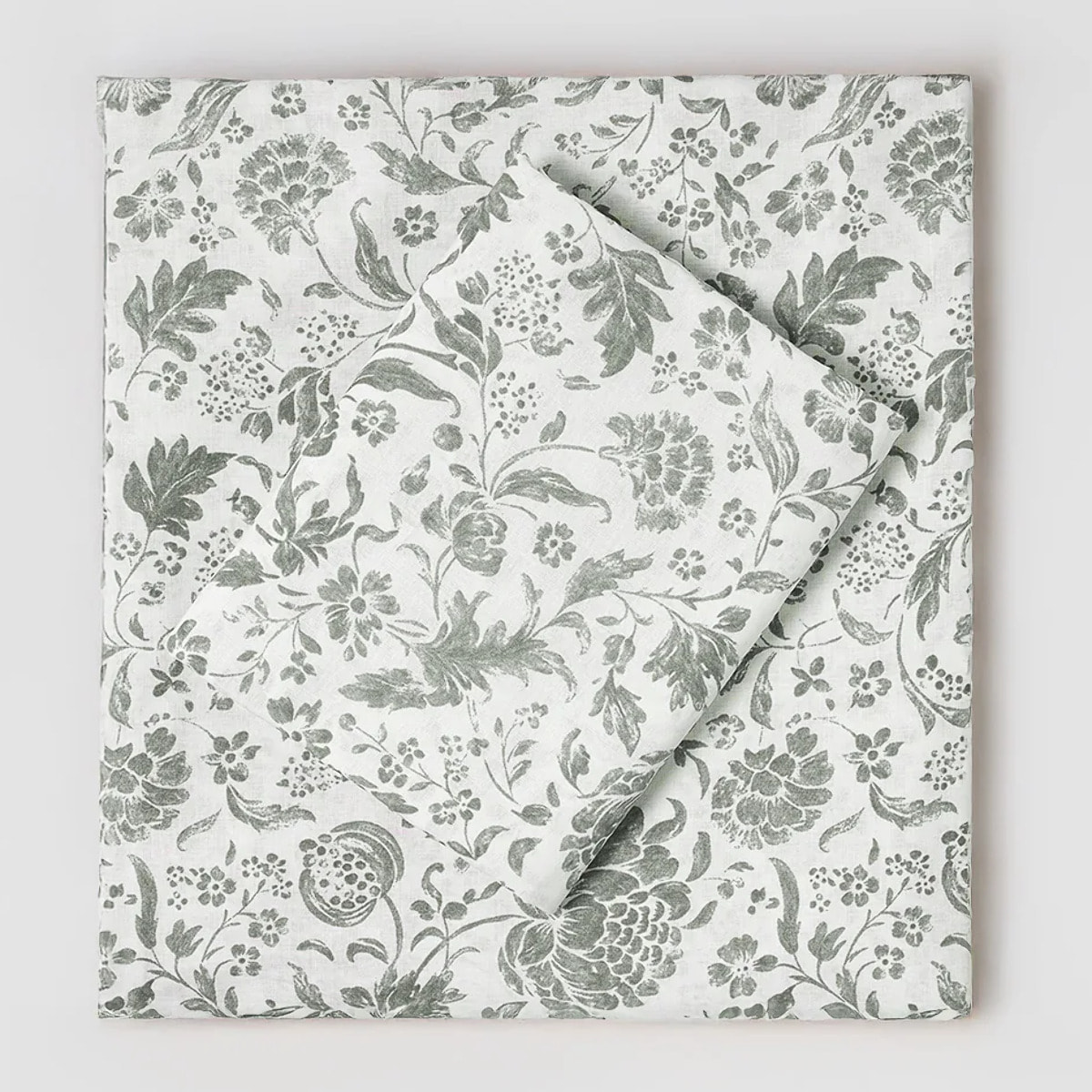 Juego de sábanas algodón herbaria topo