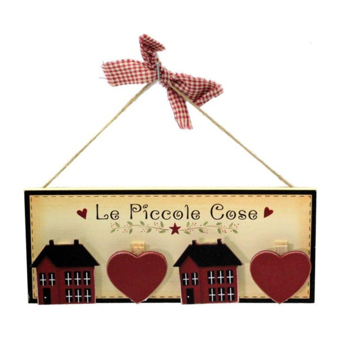 Portamemo in legno "Le piccole cose" cm24x10x1,8