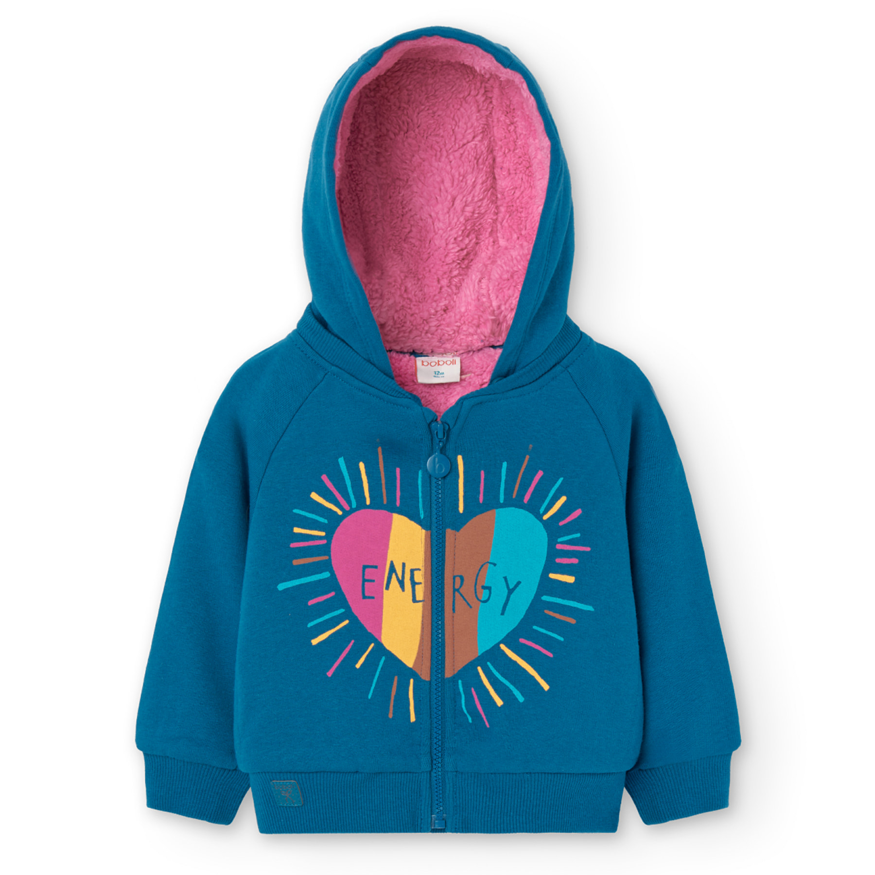 Chaqueta felpa de bebé niña