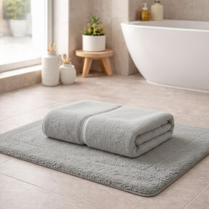 CASA MATTA Telo Bagno in Spugna di Puro Cotone 650 gr/mq_Pietra