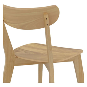 Lot de 2 chaises en bois clair - Tabata