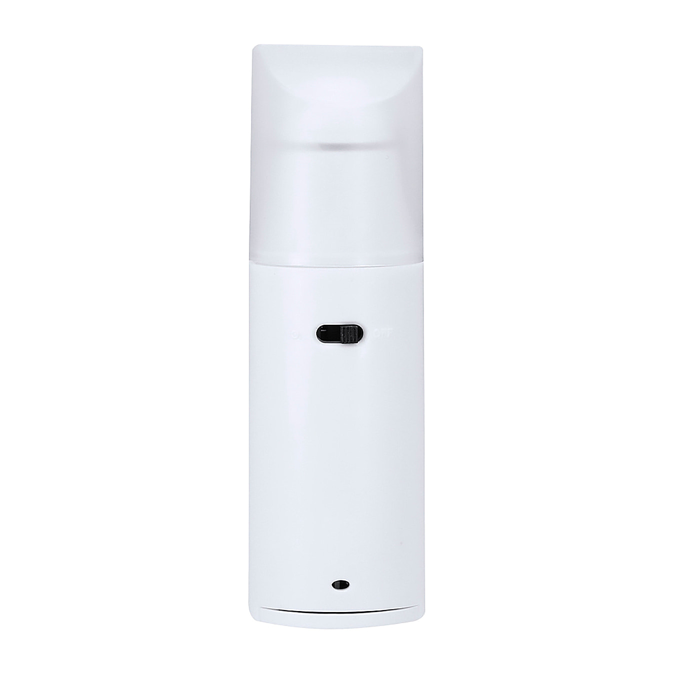 Ventilador portátil con capucha, equipado con 2 aspas plegables y botón lateral de encendido.