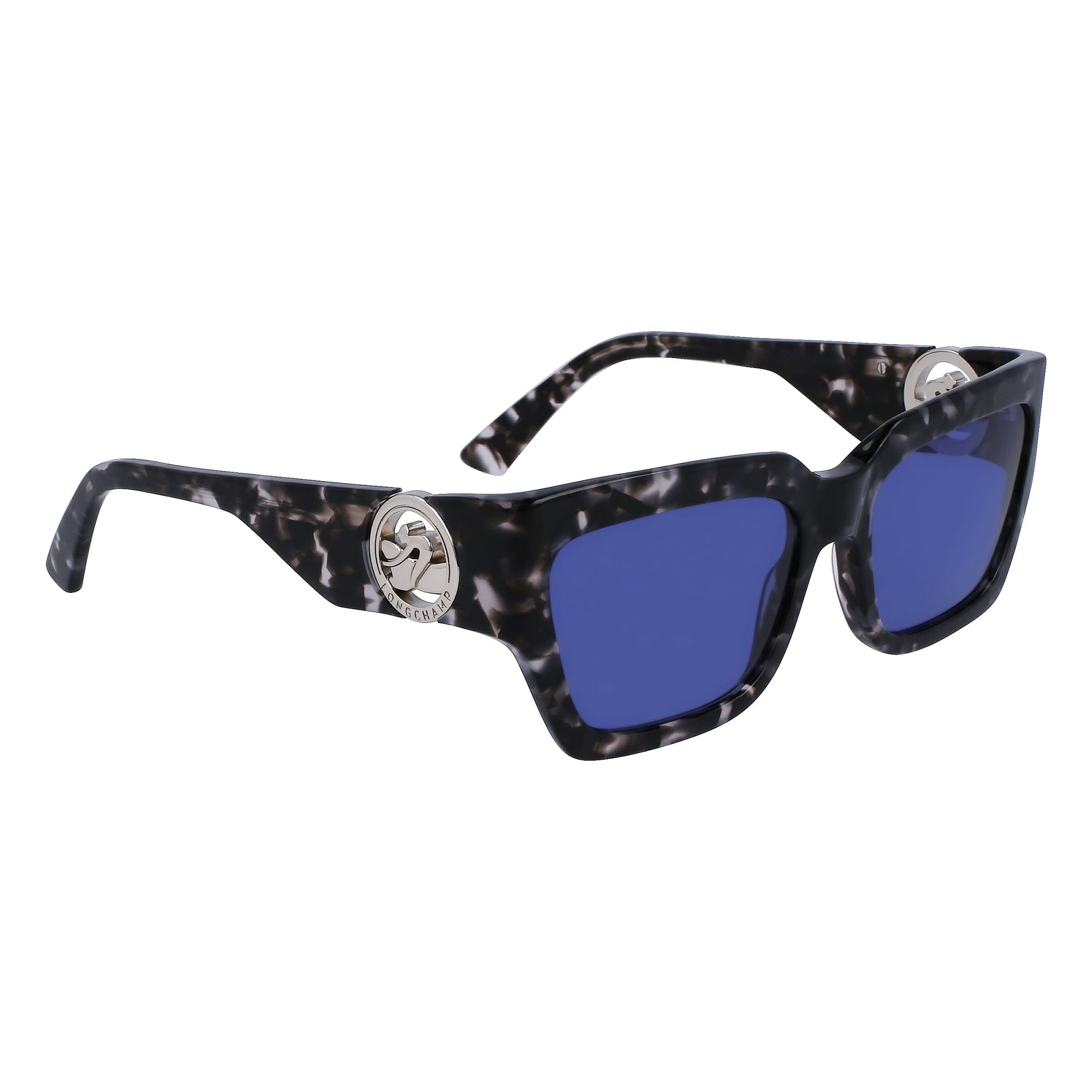 Longchamp - lunettes de soleil - gris - Couleur des verres : bleu - indice solaire : protection UVA