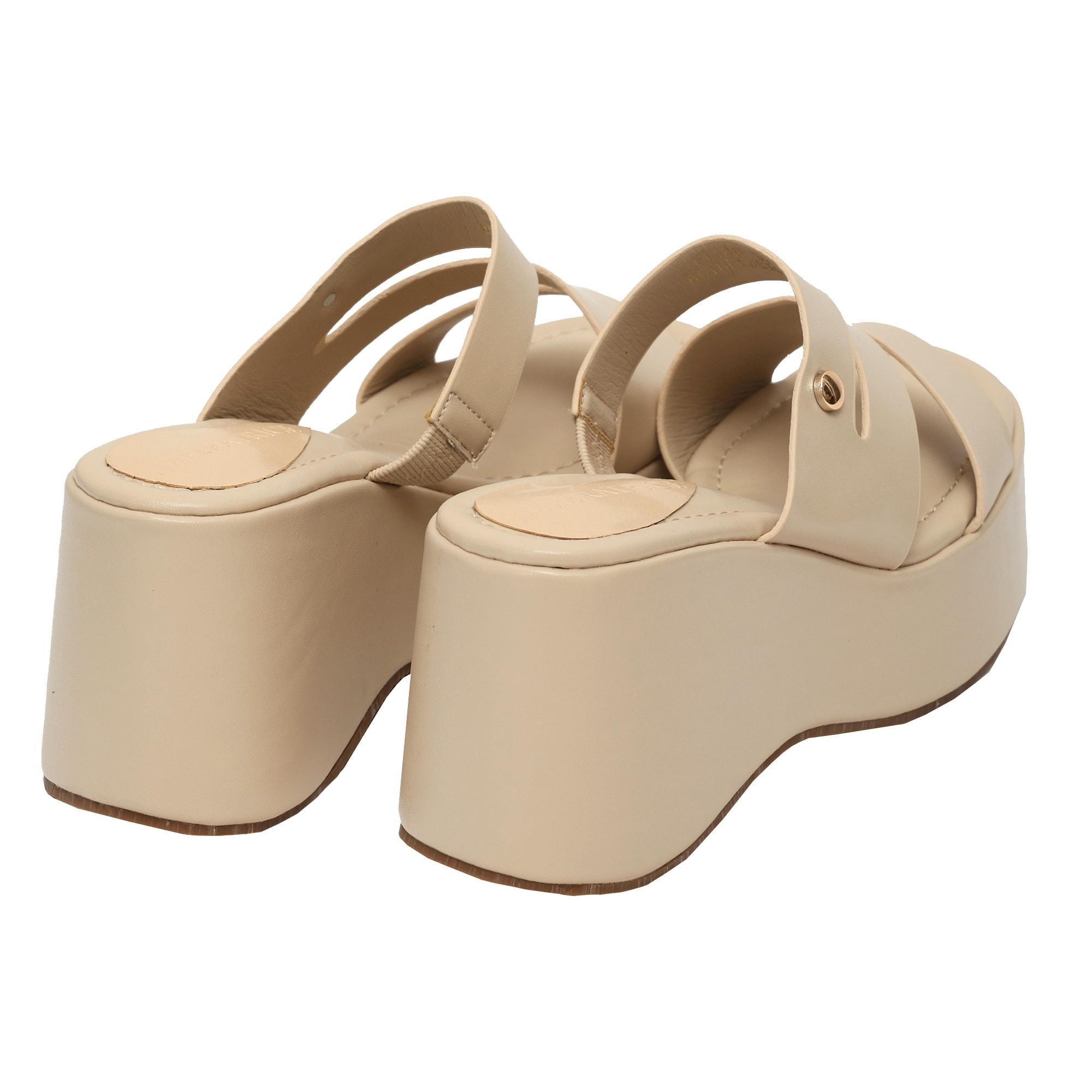 Ciabatta con zeppa - tacco 9,0 cm - plateaux 4,0 cm