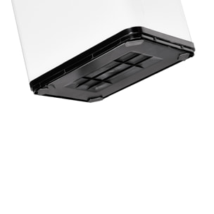 Cubo de basura inteligente sin patas con apertura automática o contacto manual, blanco.