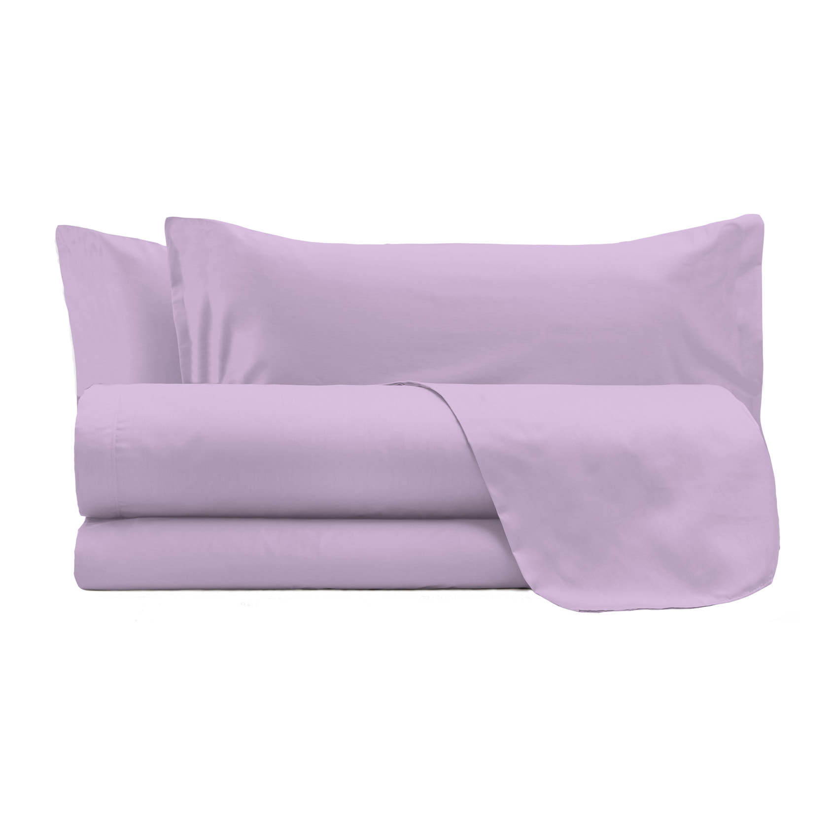 COMPLETO LETTO MAX COLOR, 100% Cotone, Made in Italy - LILLA