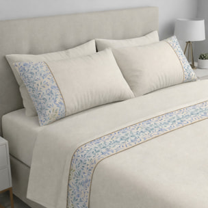 Completo letto Armonie IPERSAN Puro Cotone Felce Borbonese Beige