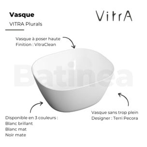 Vasque à poser haute VITRA Plurals blanc