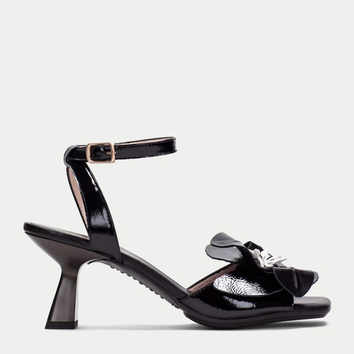 Sandalia Tacon Danielle Negro 6 cm