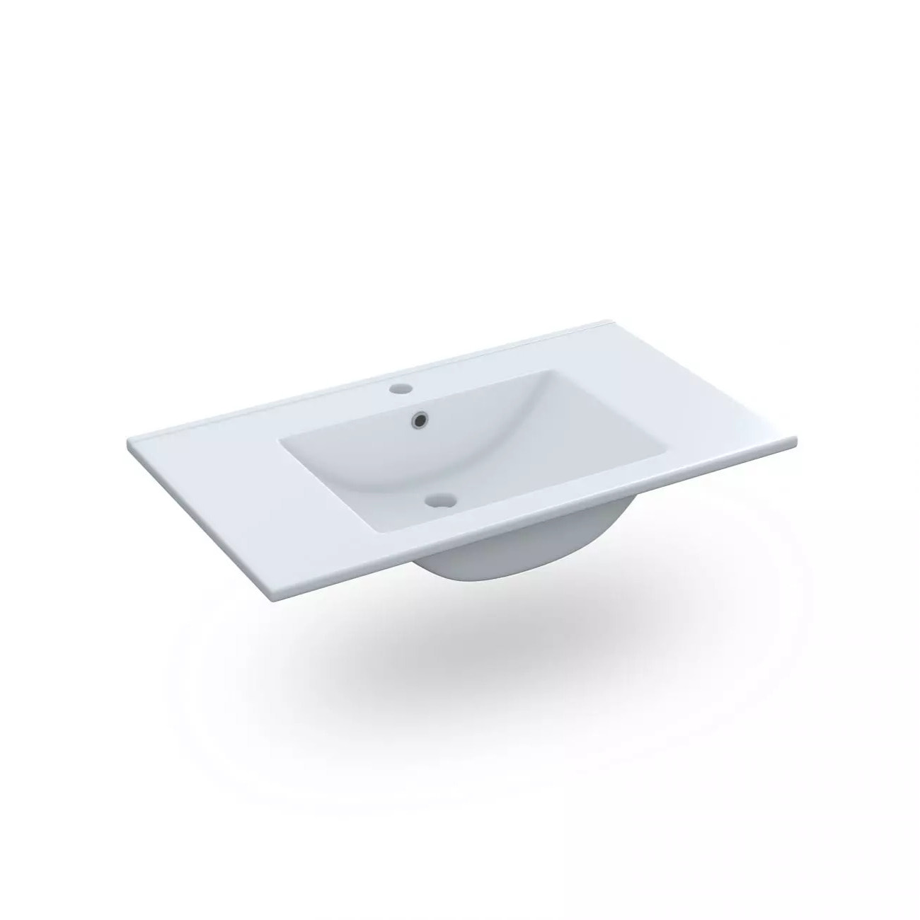 Pack de baño con lavabo cerámico Feel S Blanco Brillo
