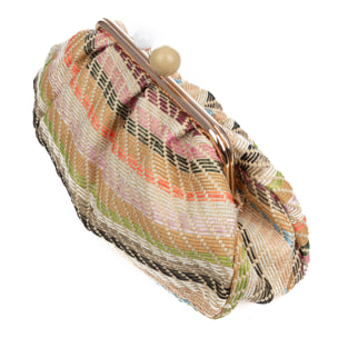 Boesio Bolso bandolera Mujer. Fabricado en rafia sintética entrelazada.