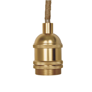 Suspension douille doré satiné - Doré