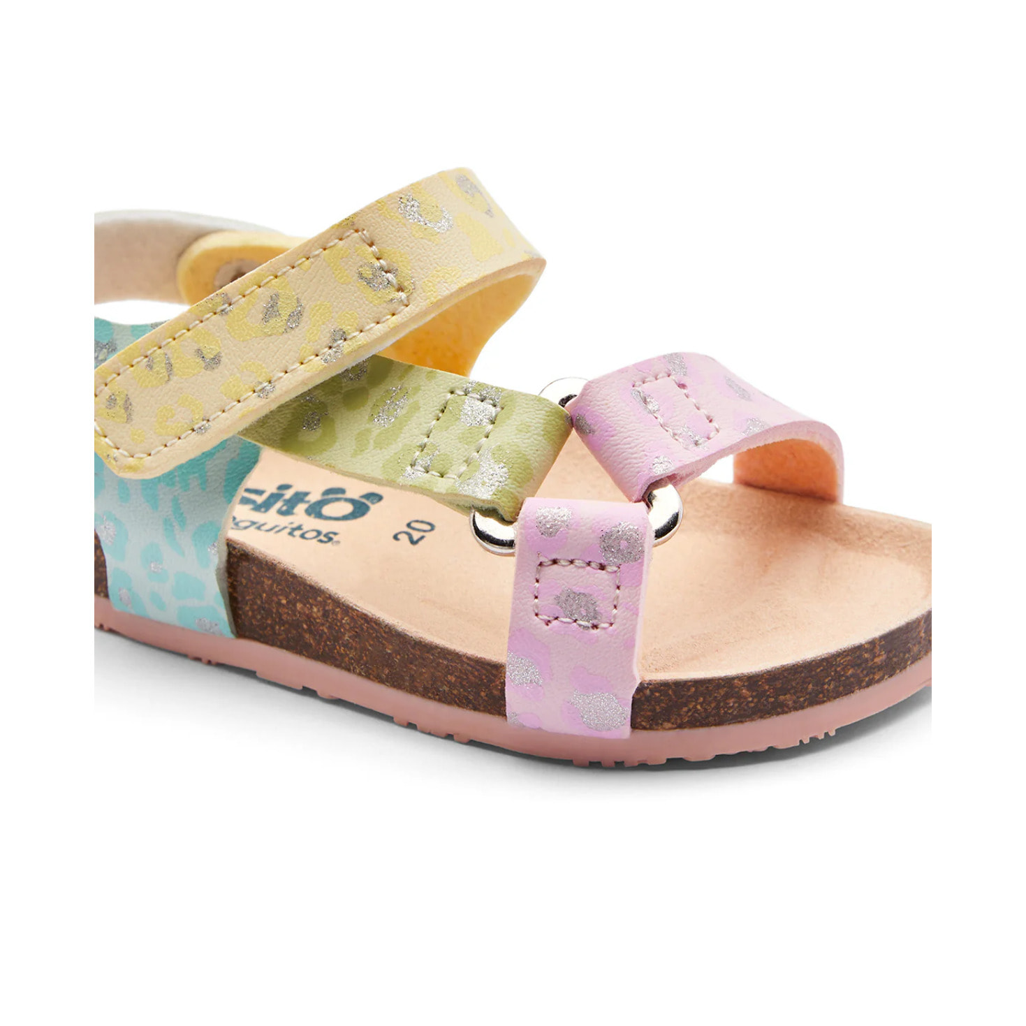 Sandalias Abiertas de Niña Estampado Multicolor