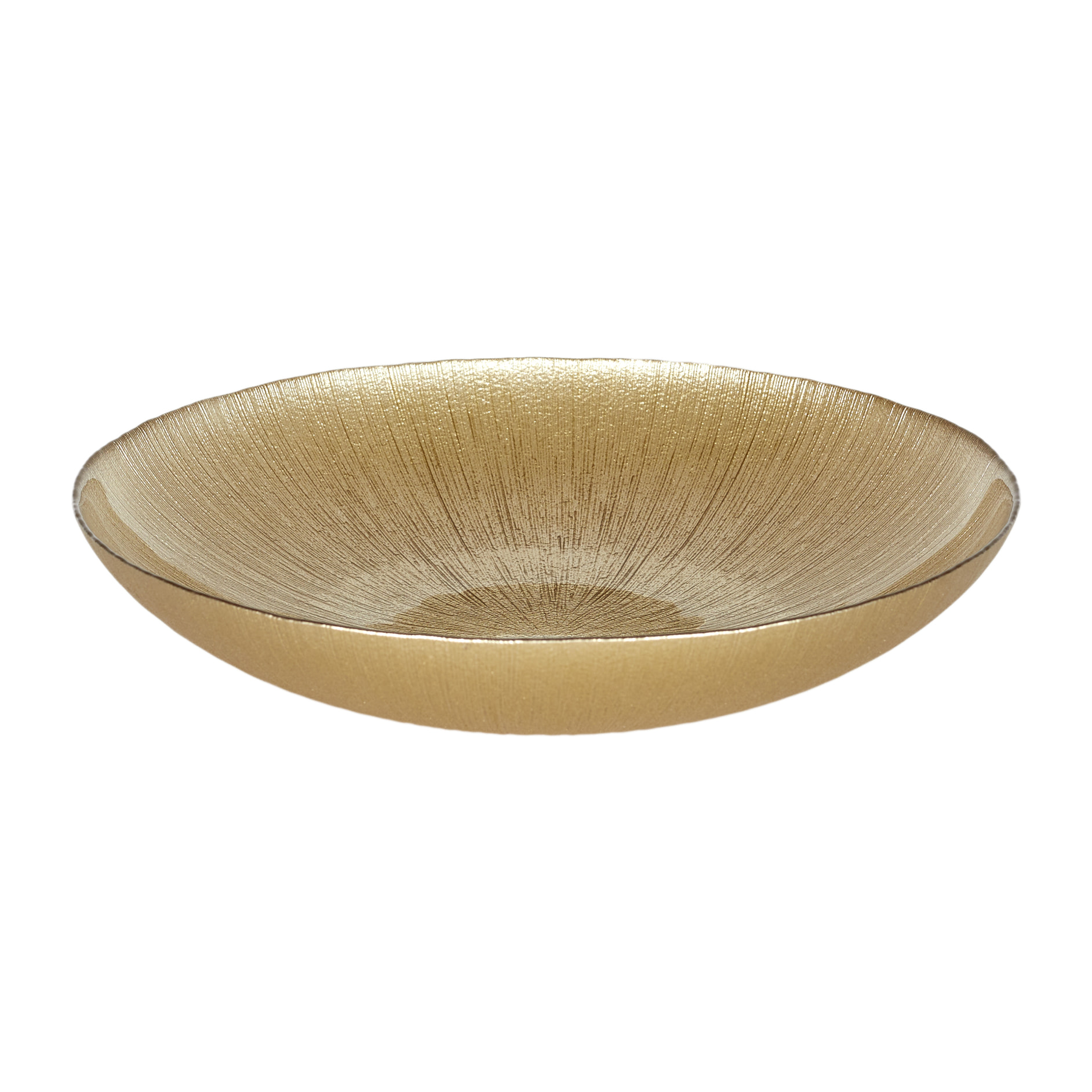 Saladier En Verre Dore D30cm