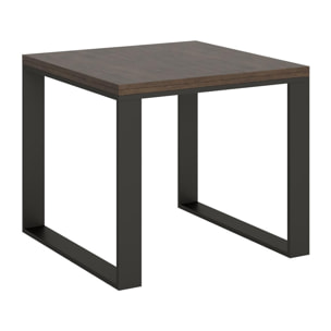 Mesa tipo libro 90x90/180 cm Tecno Libra Nogal estructura Antracita