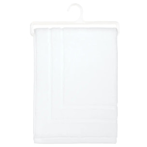 Tapis de bain - coton - blanc - 50x70 cm