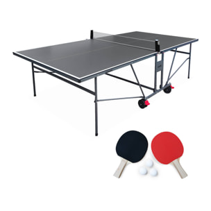 Table de ping pong intérieure premium avec 2 raquettes et 3 balles TABLE DE PING PONG INTÉRIEURE