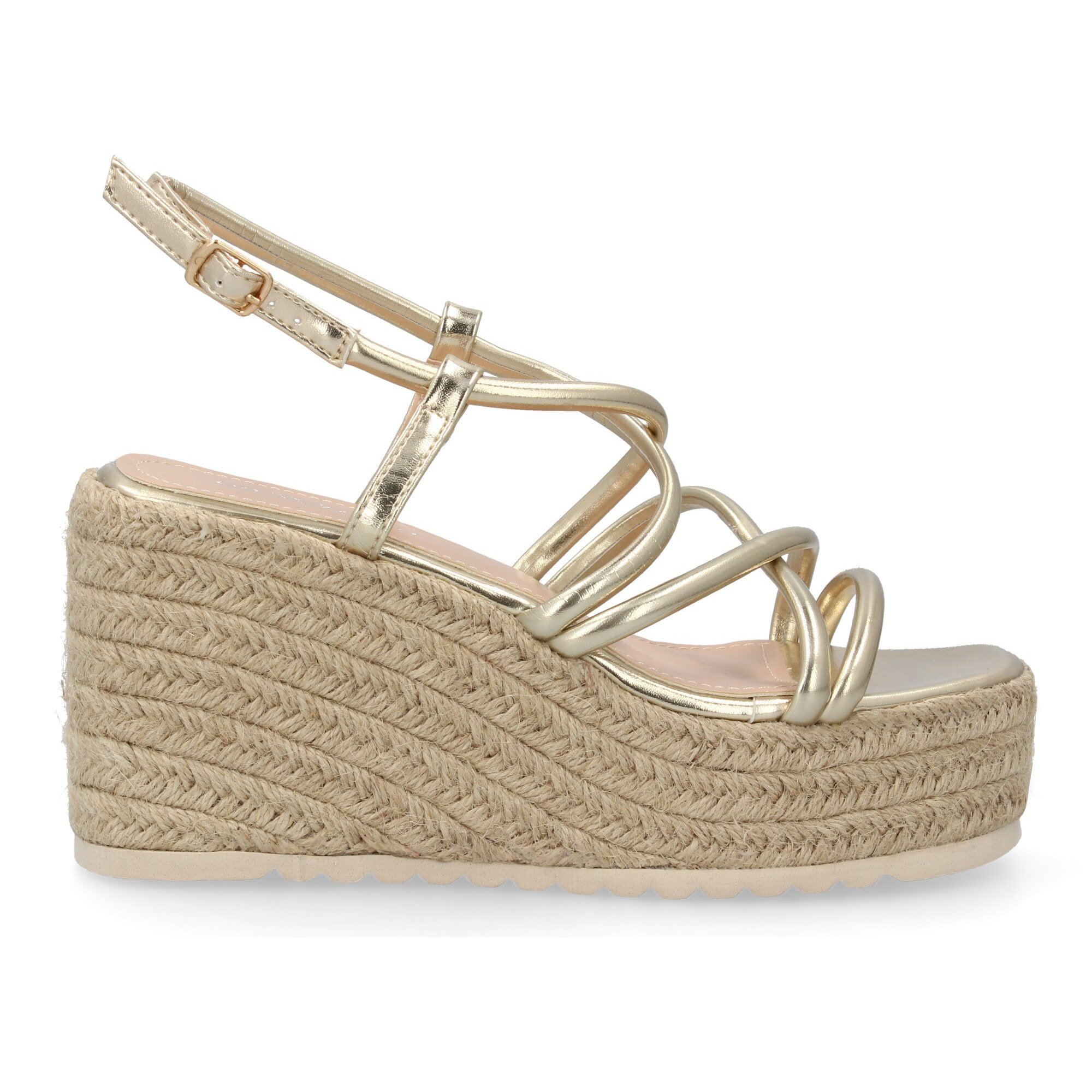 Sandalias de cuña de yute para mujer, comodas y elegantes diseño moderno con tiras cruzadas