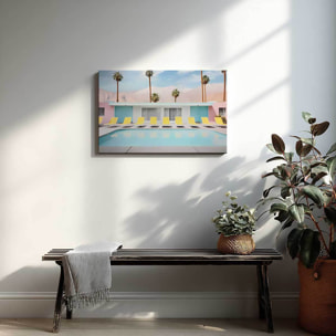 Tableau californie Une Journée à la piscine Toile imprimée
