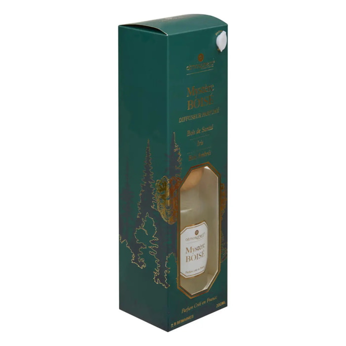 Diffuseur de parfum Elisa 200ml verre Mystère Boisé