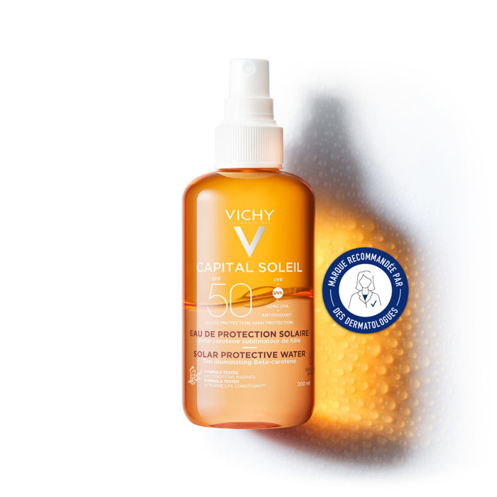 Capital Soleil SPF50 - Eau de Protection Solaire - Hâle Sublimé 200 ml