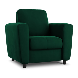 Fauteuil "Audra" en velours vert bouteille