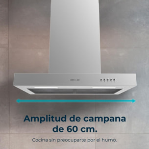 Cecotec Hotte aspirante en T Bolero Flux TM 606500 Inox A