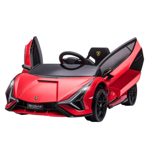 Coche Eléctrico 12V para Niños +3 Años Lamborghini SIAN Mando a Distancia Rojo