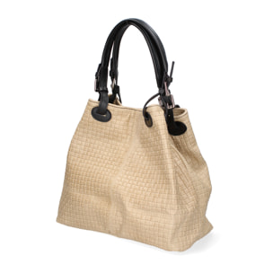 Borsa Shopper da donna In Vera pelle Made in Italy 32x29x17 cm