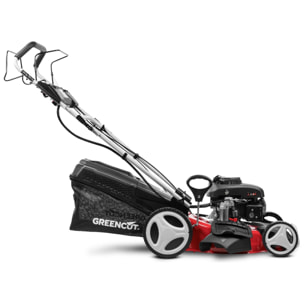 Cortacésped autopropulsado acero 150cc 4cv  arranque eléctrico, 7 posiciones, manillar acolchado GLM770XE GREENCUT