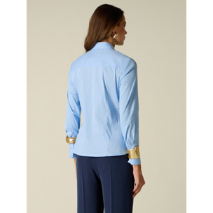 Oltre - Camicia in popeline con cravatta - Azzurro