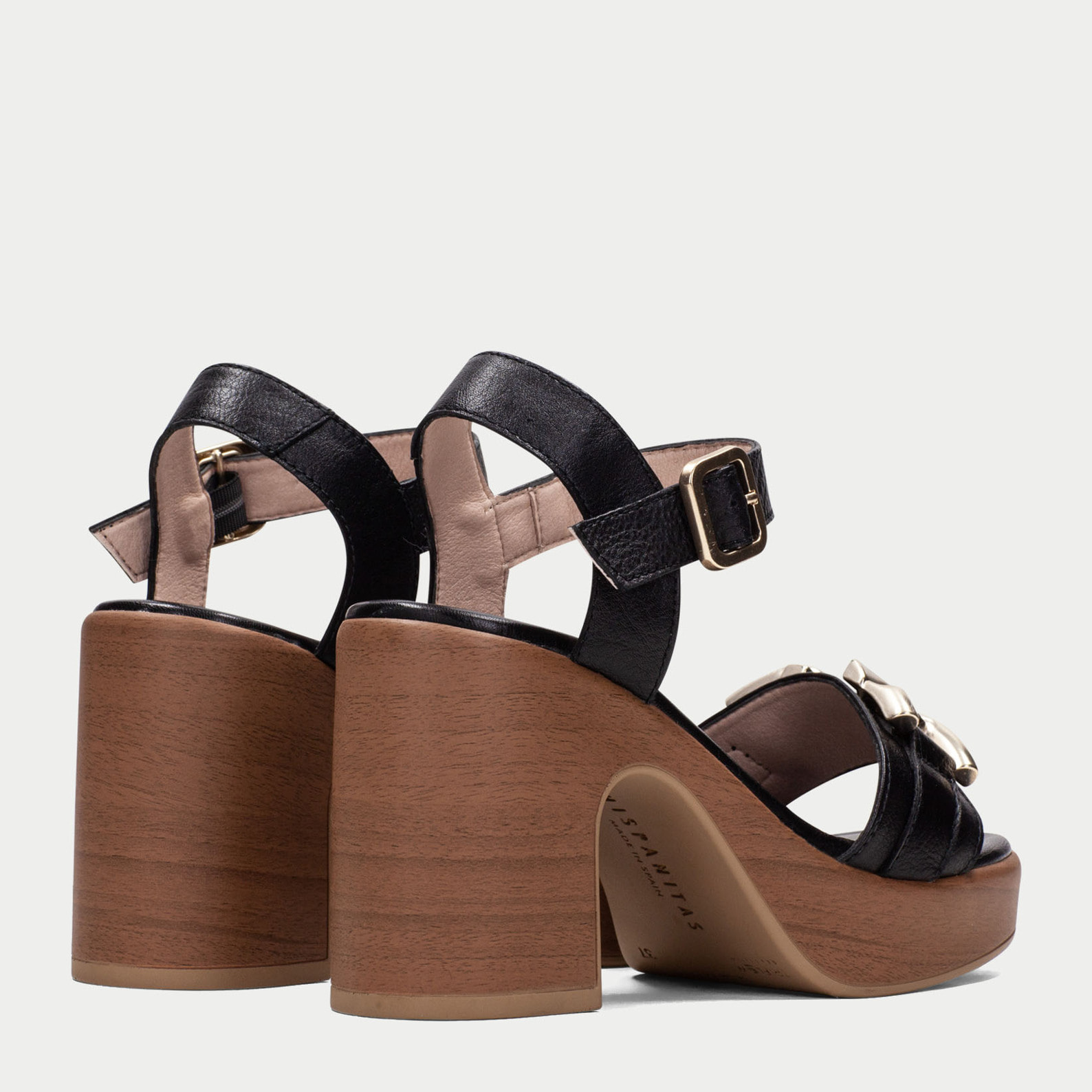 Sandalia Tacon Africa Negro 9 cm