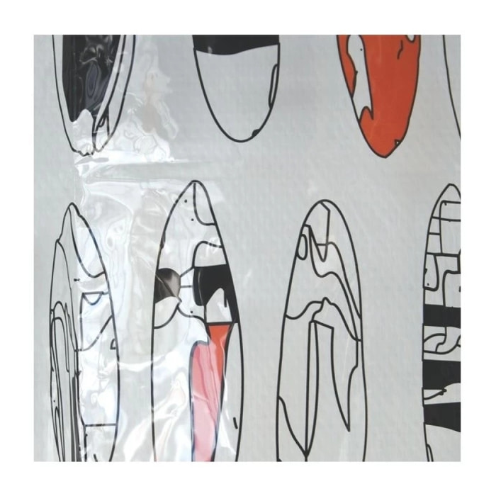 Rideau de douche Polyester GRAPHIC DESIGN 180x180cm Multicolor - Anneaux inclus MSV