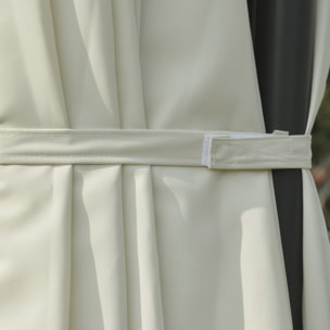 Sombrilla Doble Parasol Grande Inclinable para Jardín con Manivela Abrir y Cerrar Fácilmente 12 Varillas de Metal Ofrece Una Alta Estabilidad Beige y Negro 270x445x260 cm