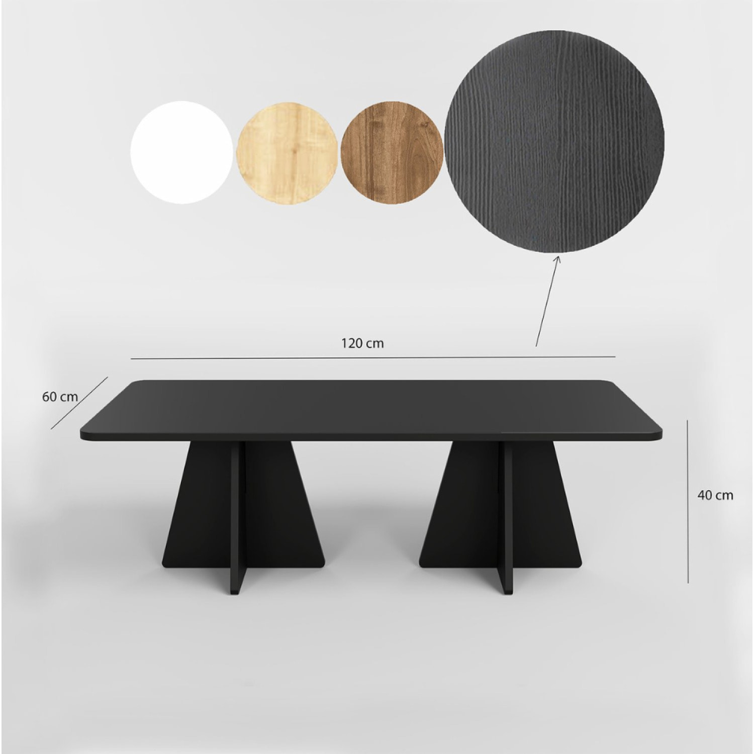 Table basse design noire INES