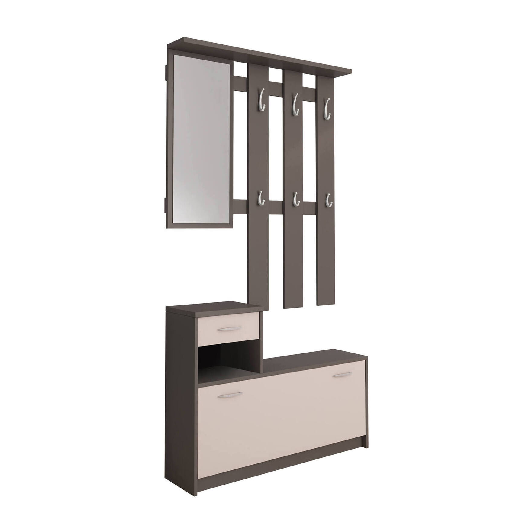 Clint Arredo Ingresso, 100 x 25.5 x 190, Antracite, Bianco