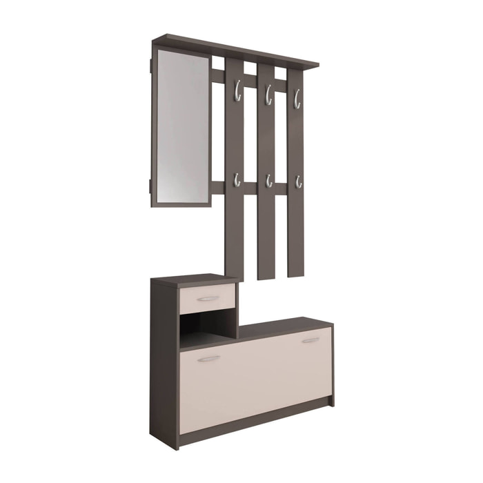 Clint Arredo Ingresso, 100 x 25.5 x 190, Antracite, Bianco