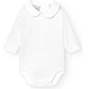Body bebé manga larga cuello polo piqué