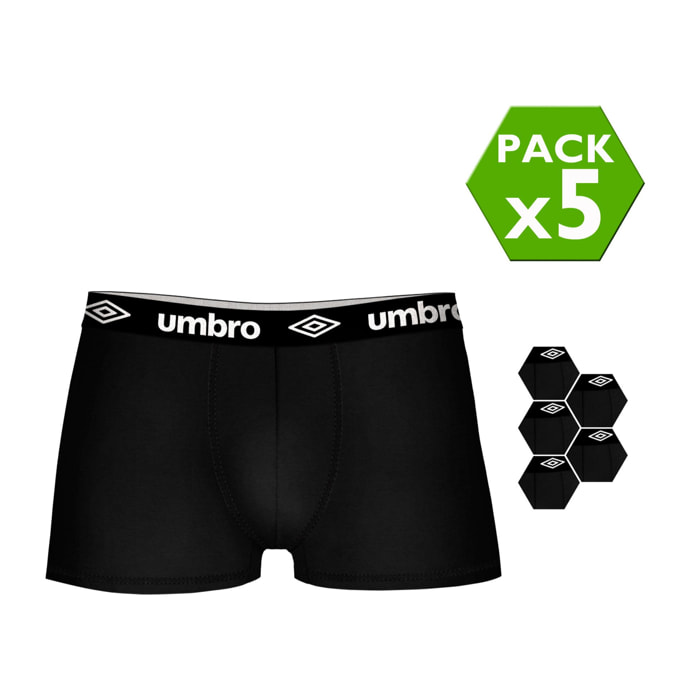 Pack 5 calzoncillos UMBRO en color negro para hombre