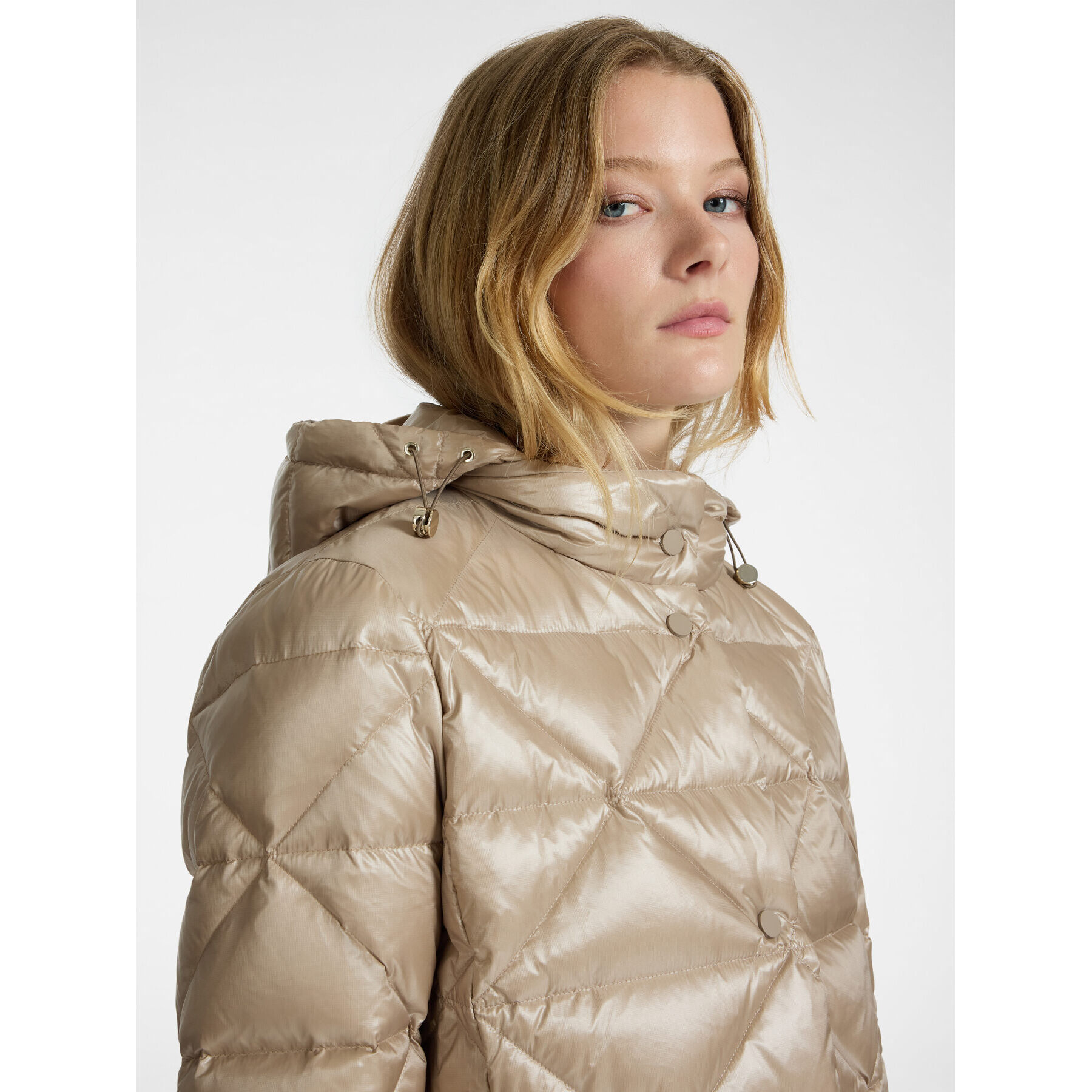 Elena Mirò - Chaqueta acolchada con capucha - Beige