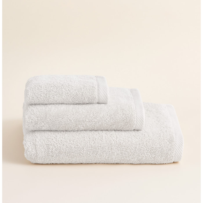 Set de serviettes éponge 100% coton éponge peigné - 600 g/m2 blanc