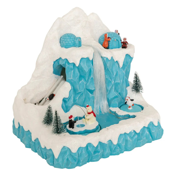 Village lumineux ours et pingouin 23 LED musical