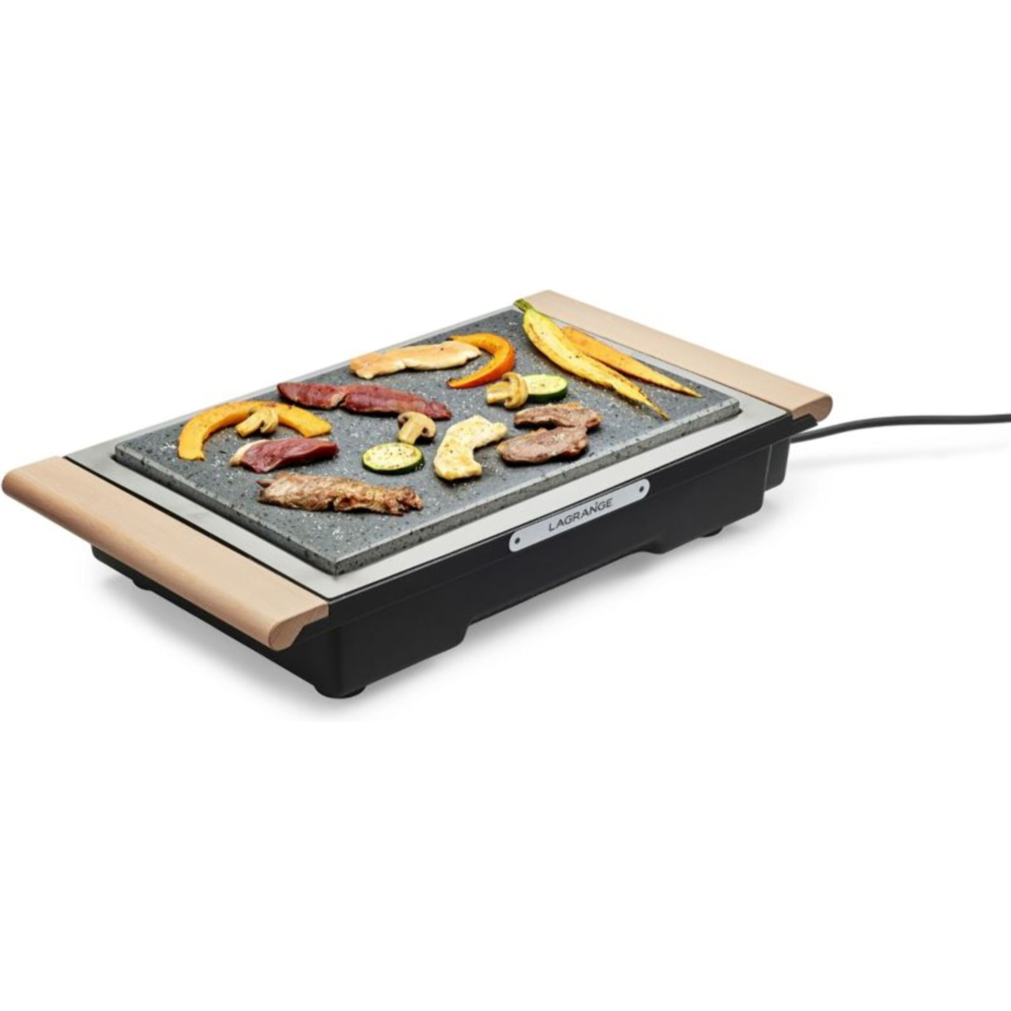 Grille-viande LAGRANGE Grill' Pierre Classic bois clair à poser, 37x23 cm
