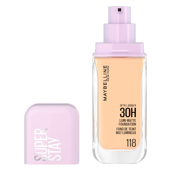 Fondotinta 118 SuperStay Lumi Matte Waterproof a Lunga Durata con Coprenza Modulabile 30ml